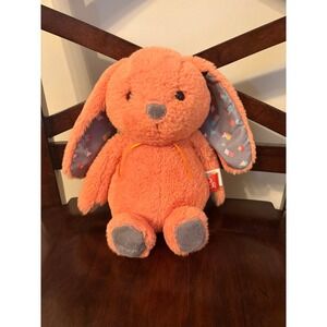B Softies Happyhues Coral Cutie Orange Bunny Rabbit Plush Stuffed Animal Lovey